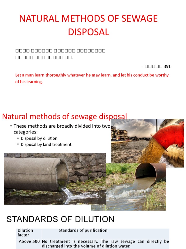Natural Sewage Disposal Methods | PDF | Sewage Treatment | Soil
