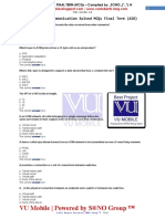 Vu Mobile - Powered by S®No Group ™: Cs601 Data Communication Solved Mcqs Final Term (Aio)