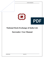 National Stock Exchange of India Ltd. Surrender-User Manual