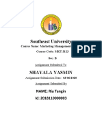 Southeast University: NAME: Ria Tangin Id: 2018110000003