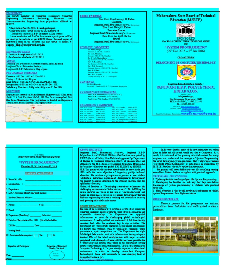 Maharashtra State Board of Technical Education (MSBTE) : Chief Patrons ...