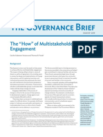 Governance Brief 035 How Multistakeholder Engagement