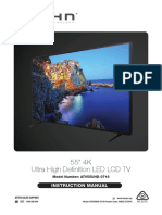 55" 4K Ultra High Definition LED LCD TV: Instruction Manual