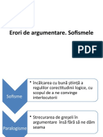 Erori in Argumentare