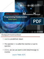 Lecture 6 C++ Datatype