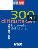 300 Dificultades Más Frecuentes Del Idioma Lengua Española