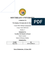 Southeast University: Assignment On "Developing A Strategic Plan For Myself"