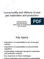Sustainability and Offshore Oil and Gas Exploration and Production