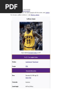 Lebron James: "Lebron" Redirects Here. For Other People With The Name, See - For His Son, Lebron James JR., See