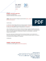 Anexo 1 - Plantilla de Oficio de Entrega de Informes