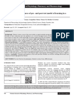 Evaluating The Effectiveness of Pre-And Post-Test Model of Learning in A Medical School