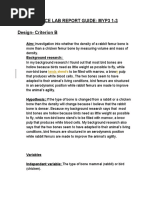 Warisse Ljones Science Lab Report Guide Myp3 1-3