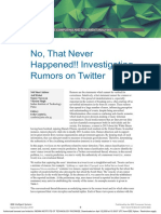 No, That Never Happened!! Investigating Rumors On Twitter: Department: Affective Computing and Sentiment Analysis