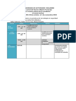 Cronograma de Actividades Semanales