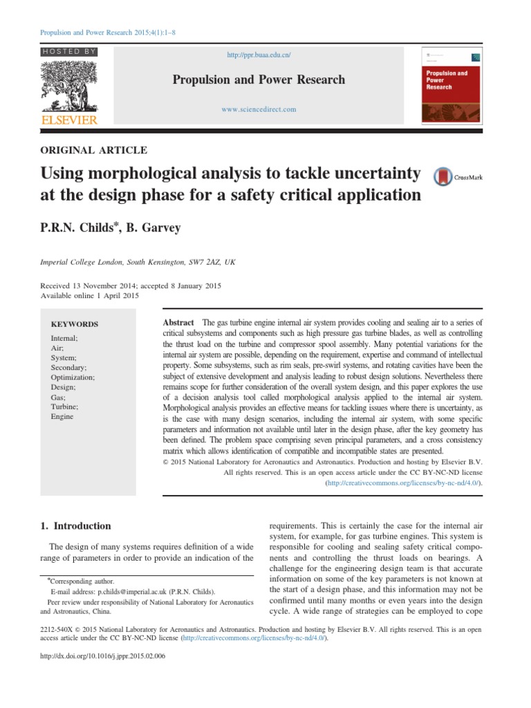 Morphological Analysis in Gas Turbine Design | PDF | Turbine | Gas Turbine