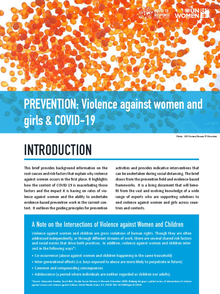 COVID-19's Impact on Violence Prevention | PDF | Gender Inequality ...