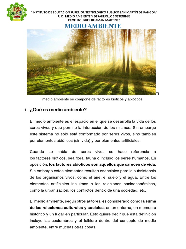 Medio Ambiente PDF | PDF | Energía renovable | Entorno natural