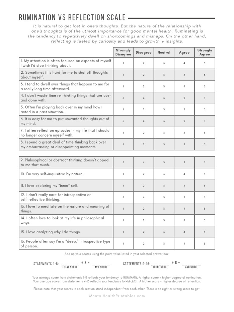 Rumination Vs Reflection Download Free PDF Thought Mind
