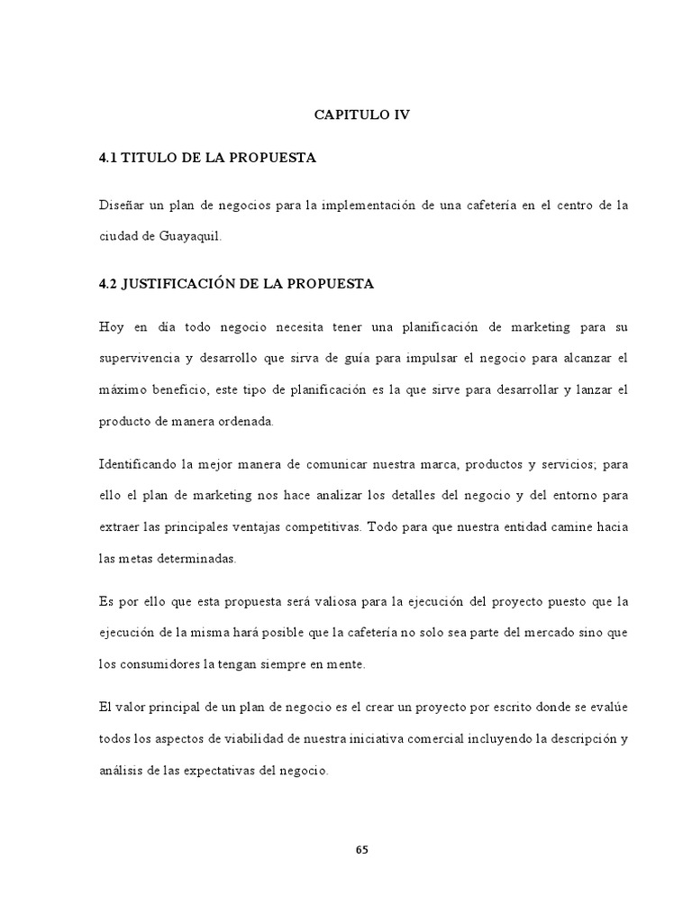 Plan de Negocios para Cafetería en Guayaquil | PDF | Flujo de efectivo ...