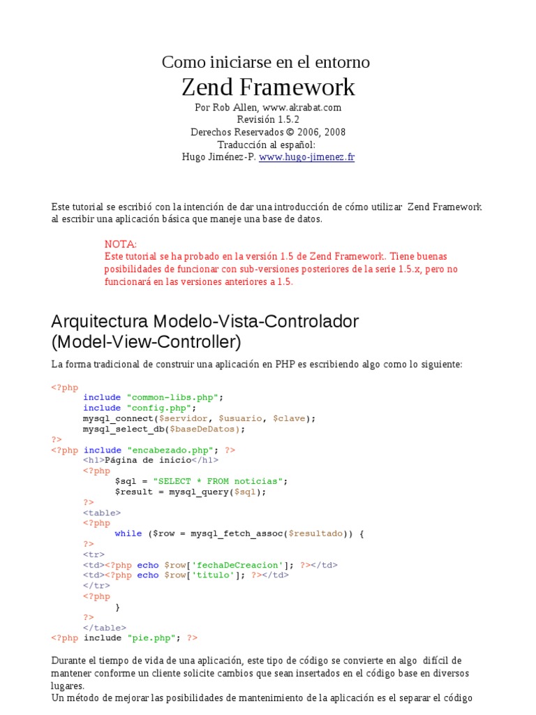 Zendframework | PDF | Marco de software | Php