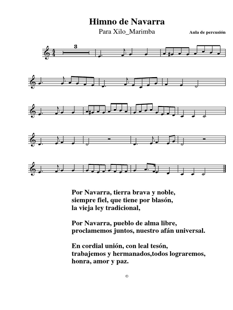 Himno de Navarra - Melodía PDF | PDF
