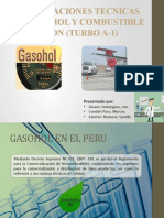 Especificaciones Tecnicas Del Gasohol y Combustible de Aviacion