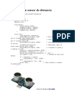 Circuito Con Sensor de Distancia para Arduino. Con Esquema