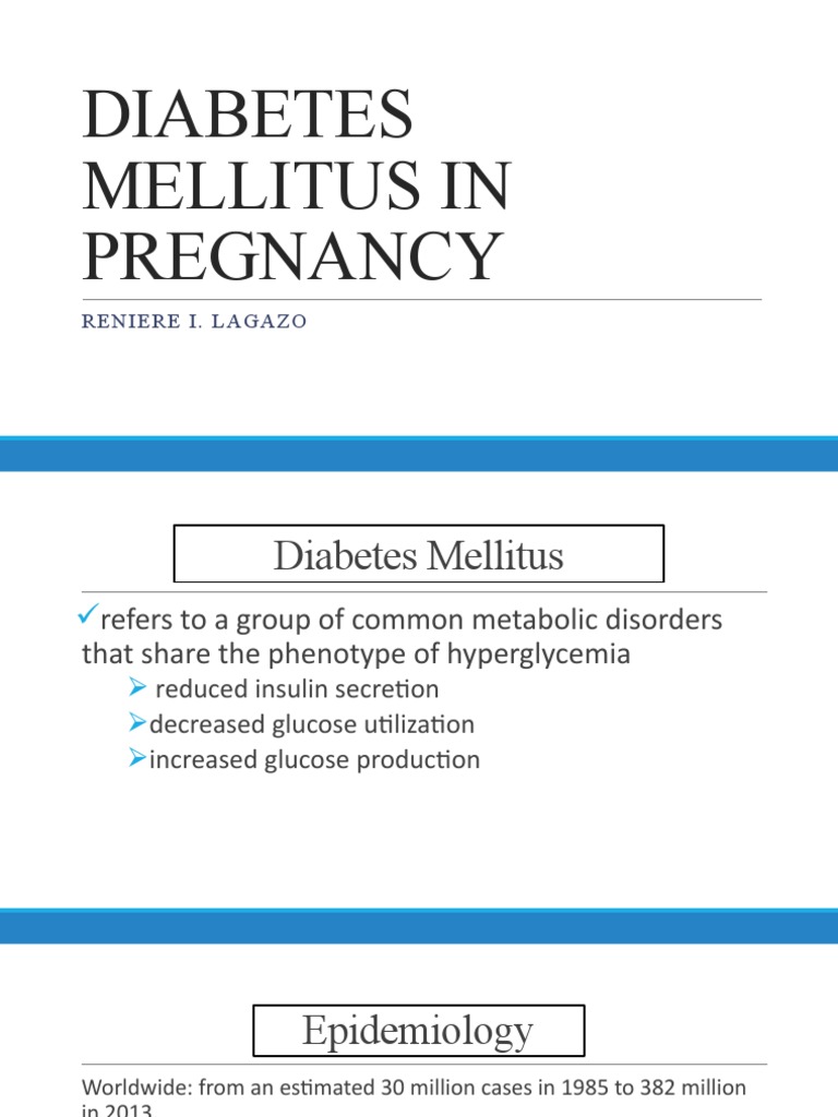 Diabetes Mellitus in Pregnancy | PDF | Gestational Diabetes | Prediabetes