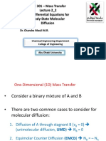 CME 301 - Mass Transfer Lecture 2 - 2 2b. Differential Equations For Steady-State Molecular Diffusion
