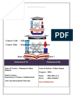 Course Code: MBA 606 Course Title: Human Resource Management