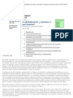 La Globalización: ¿Amenaza U Oportunidad?: Estudios Temáticos