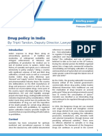 Idpc Briefing Paper - Drug Policy in India PDF