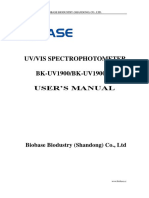 Uv/Vis Spectrophotometer BK-UV1900/BK-UV1900PC User'S Manual