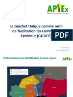 Benin Guichet Unique Comme Outil de Facilitation Du Commerce Exterieur