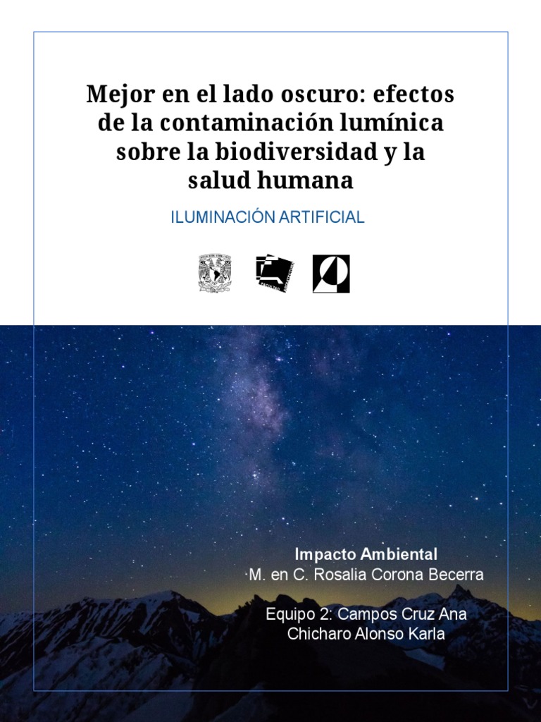 Mejor en El Lado Oscuro - Efectos de La Contaminación Lumínica Sobre La ...