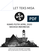 Buku Misa Kamis Putih 09 April 2020