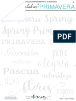 El Club Del Lettering - Plantilla Palabras - Primavera PDF