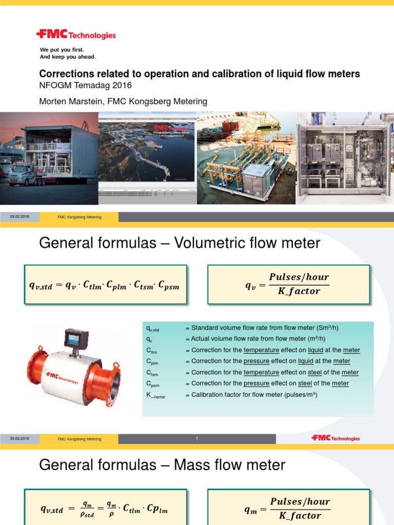 Flow Meter Calibration Corrections | PDF | Flow Measurement | Thermal ...