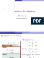 Phase Equilibrium: Pure Substances: D.F. Mendoza