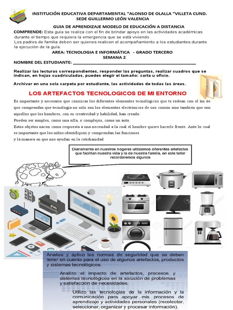 Actividades Trabajo en Casa - Grado Tercero Sede Valencia - Informatica ...