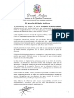 Mensaje del presidente Danilo Medina con motivo del Día Mundial del Medio Ambiente 2020