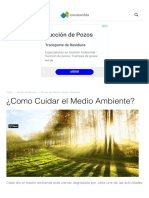 Cuidar El Medio Ambiente, Educacion Ambiental