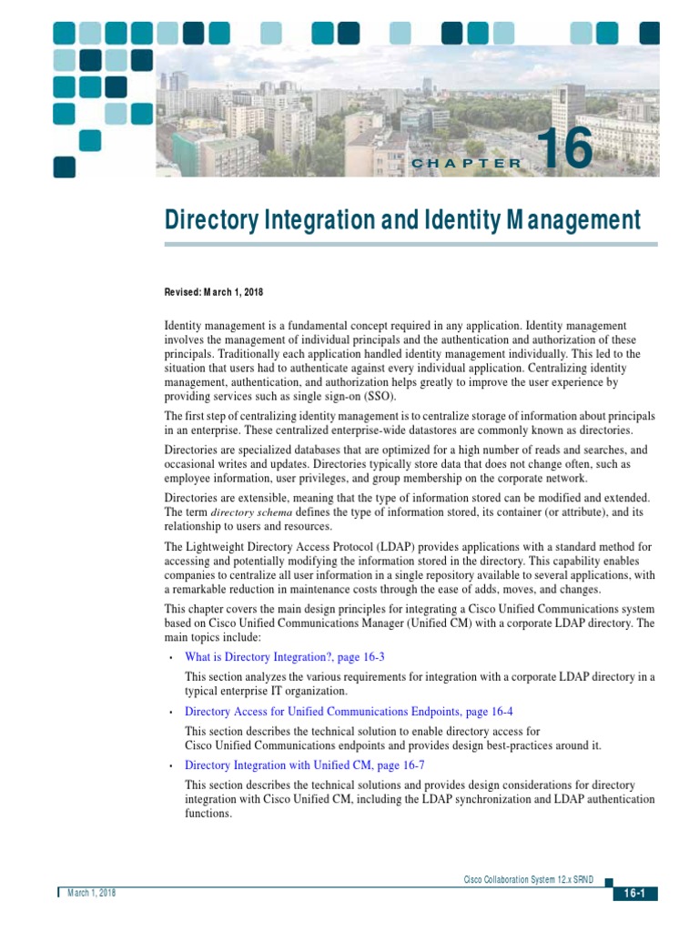 Cisco Unified Communications Directory Integration | PDF | Active ...