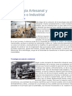 Tecnologia Artesanal y Mecanica o Industrial
