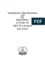 Headphones Specifications Application: A Guide For AKG Pro Dealers and Users