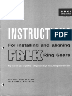 Instructions For Installing and Aligning Falk Ring Gears