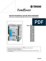 Instruction Manual For Air Circuit Breakers: (With Draw-Out Cradle and Type AGR-11B Overcurrent Protective Device)