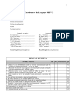 Ritvo Protocolo - Cuestionario Lenguaje A Padres Hasta 48 Meses