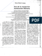 JAUSS, Hans Robert - ESTETICA DE LA RECEPCION Y COMUNICACION LITERARIA PDF