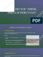 Why Do You Think Pisco Is Peruvian